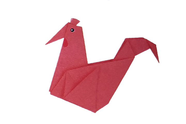 折纸公鸡步骤详解