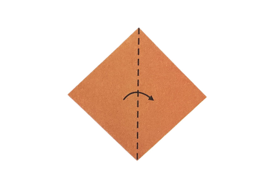 步骤1：沿谷线折叠。