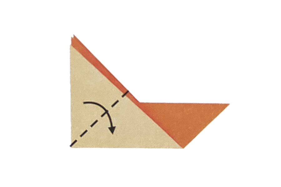 步骤6：沿谷线折叠。背面相同。