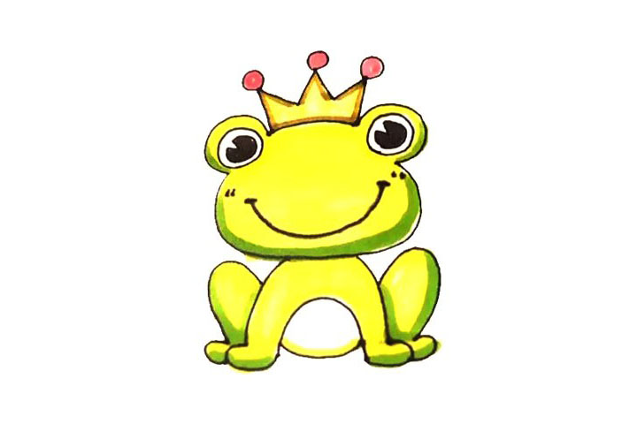 青蛙王子简笔画画法