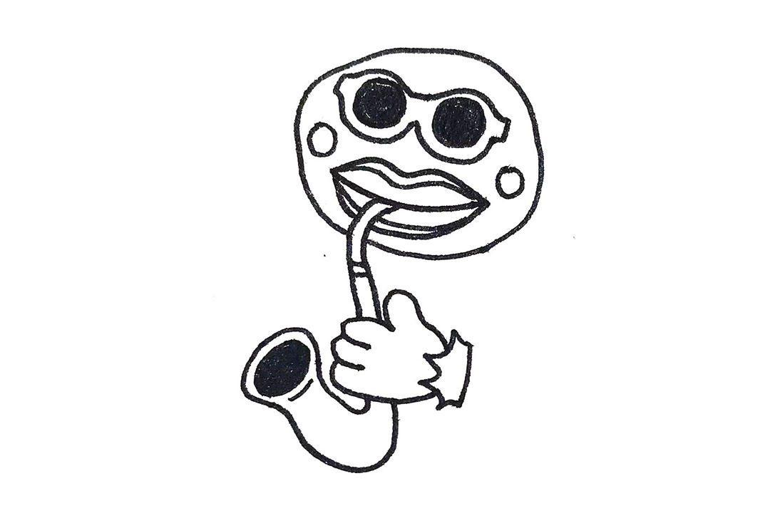 步骤4：然后画它的脸部和五官。