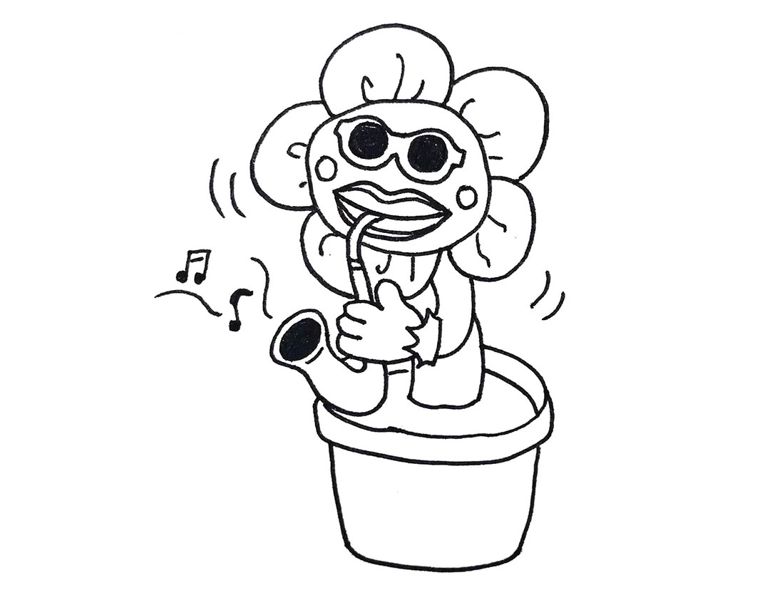 步骤8：然后是画花盆的盆体。