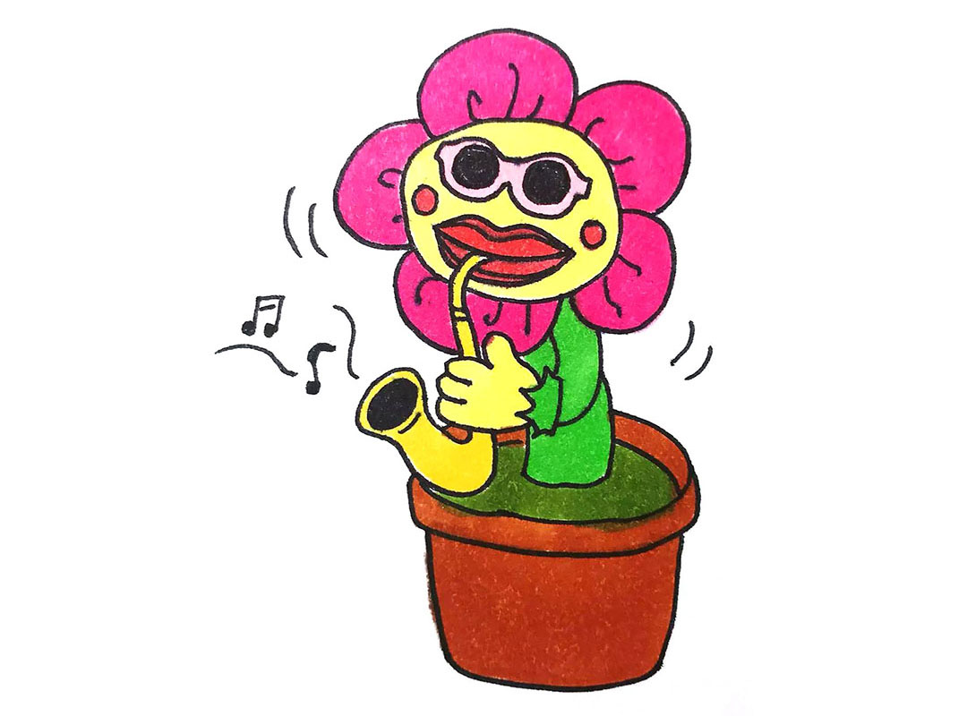 妖娆花简笔画怎么画