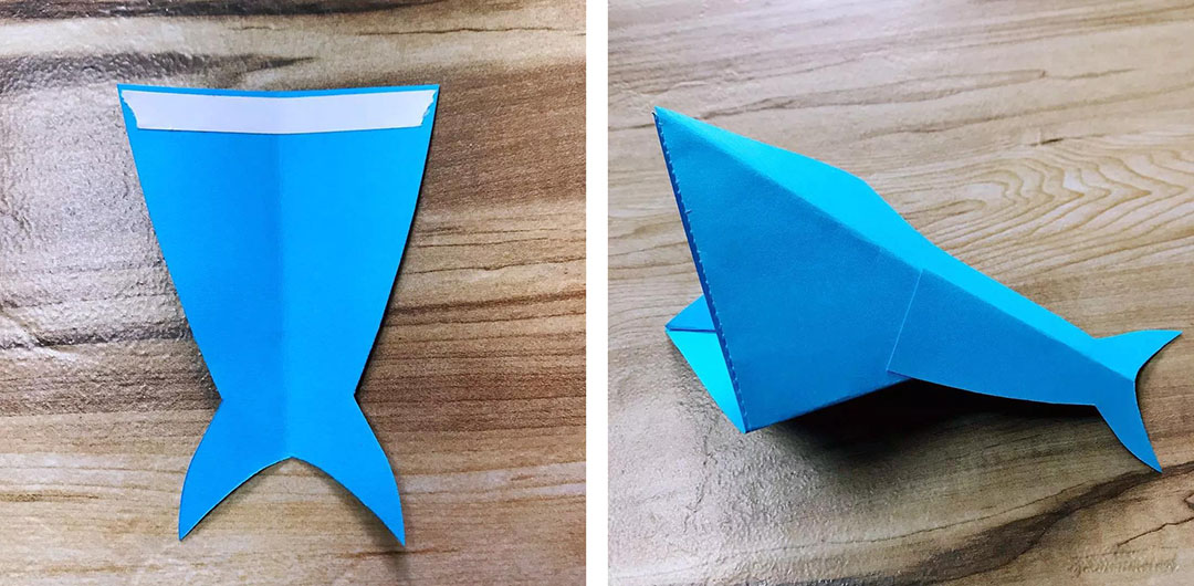 步骤8：剪下来，贴上双面胶，粘在脑袋后面。