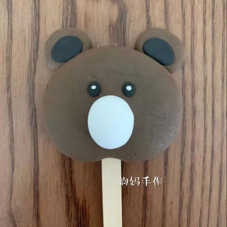 布朗熊粘土作品步骤-图3