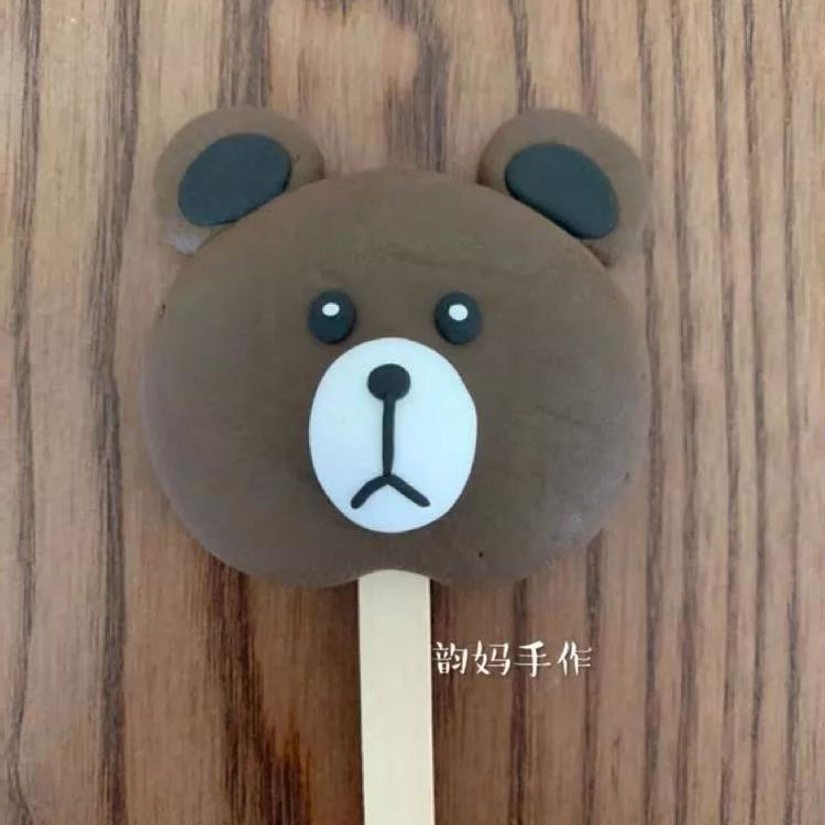 布朗熊粘土作品步骤-图4