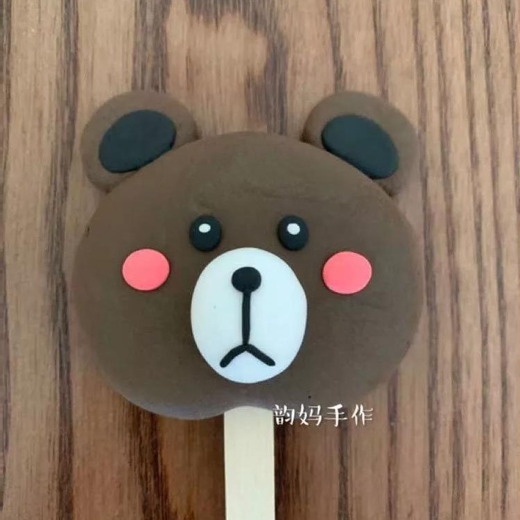 布朗熊粘土作品步骤