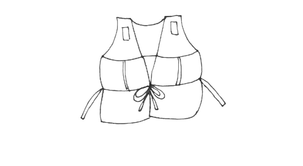 步骤6：还要画上蝴蝶结和一点绷带。