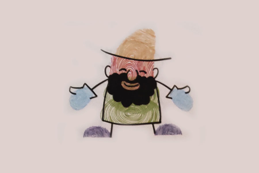 小矮人手指画画法步骤