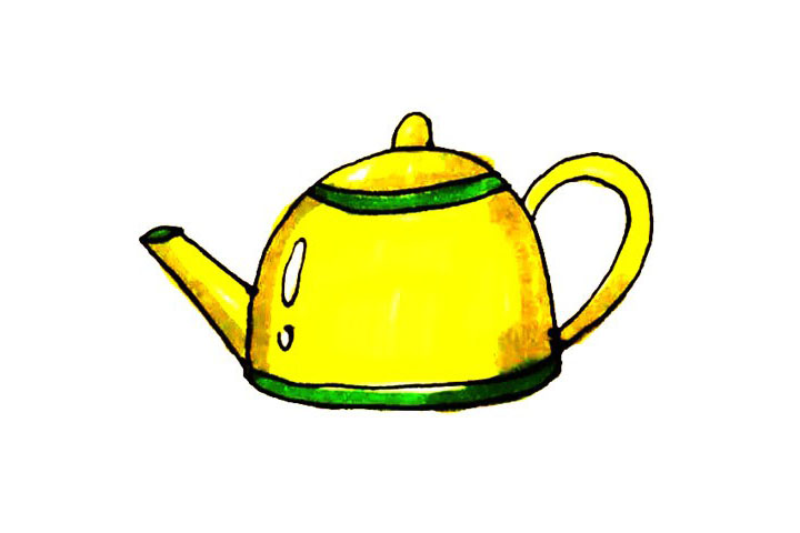 茶壶简笔画画法步骤