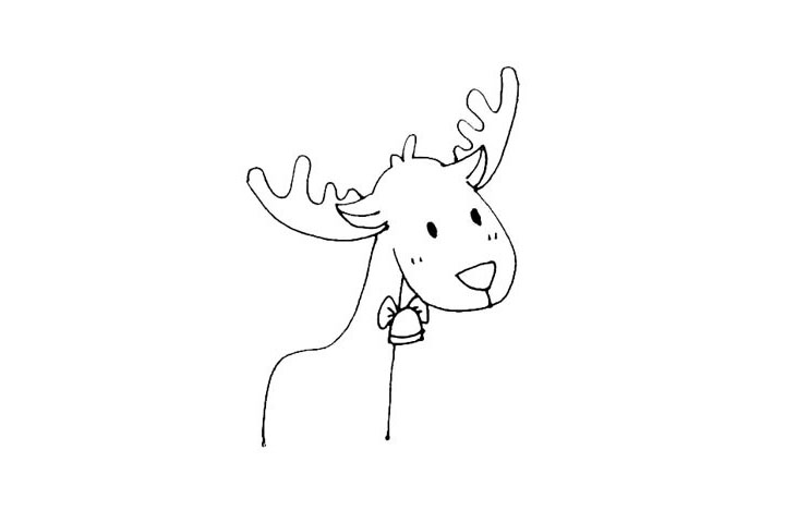 步骤7：在右边竖下一条线，左边画下一条曲线，有点像滑滑梯。