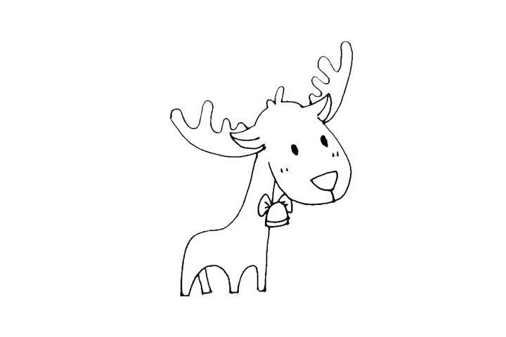 步骤8：用一个大拱门和一个小拱门画出腿，并在大拱门里面再画出一个长方形。