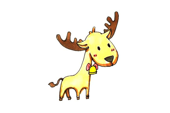 驯鹿简笔画画法步骤