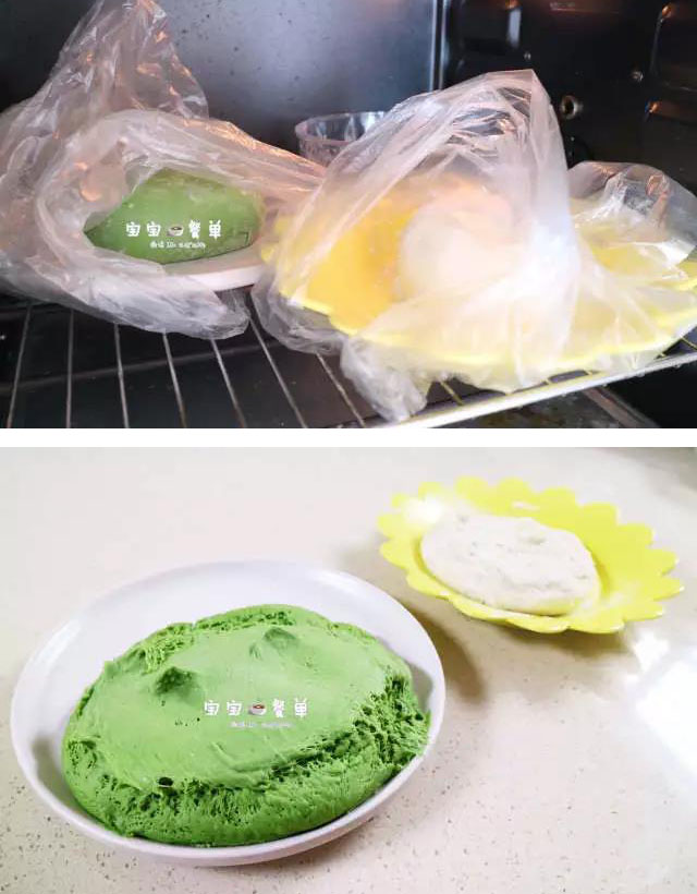 第6步：放入烤箱发酵档位后发酵40分钟至2倍大。