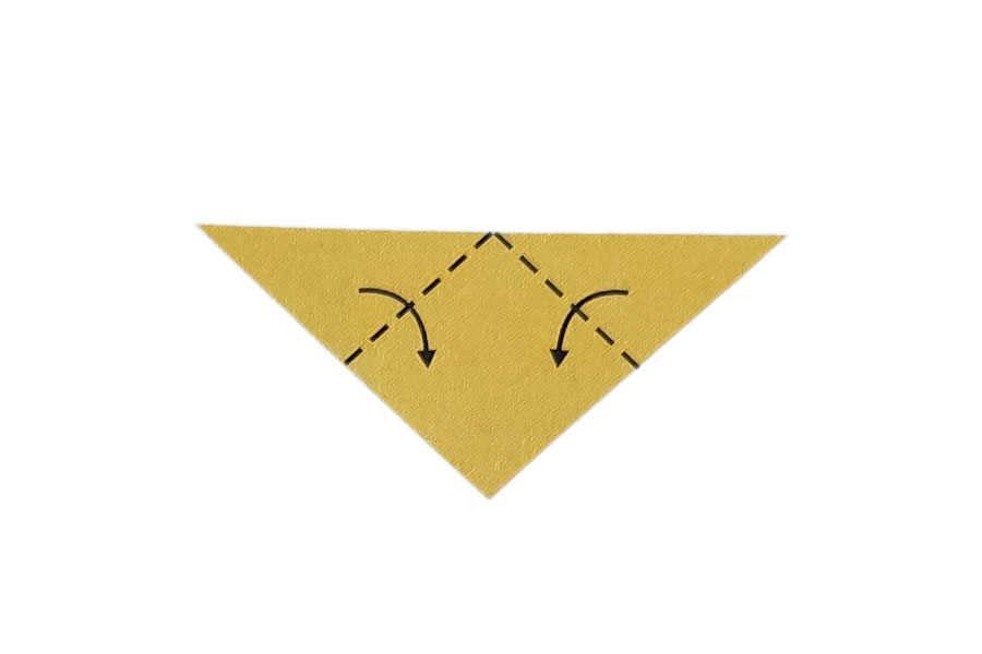 步骤2：沿谷线折叠。