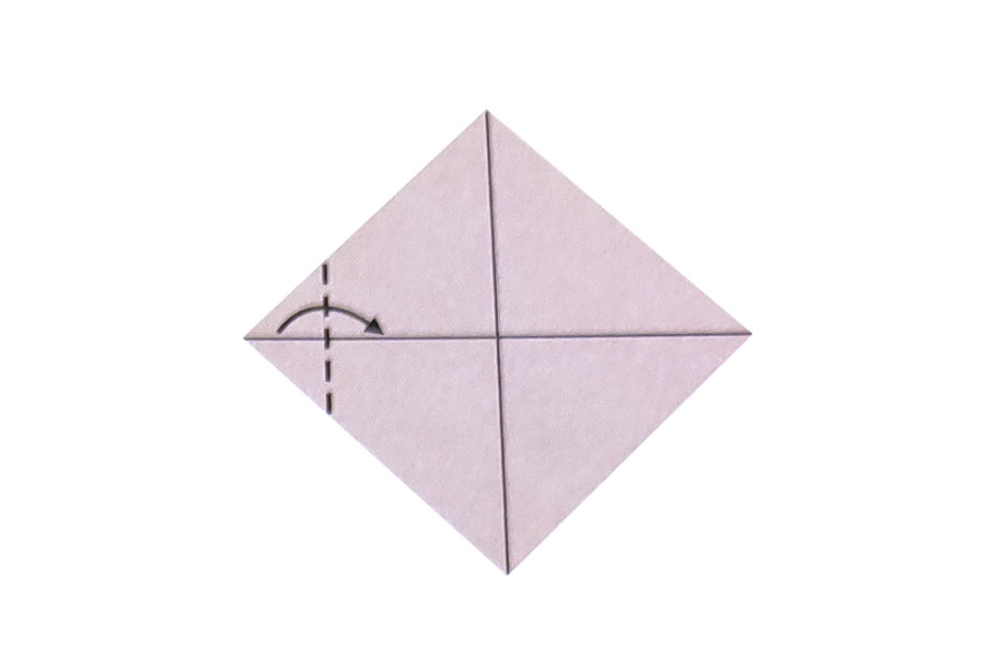 步骤2：沿谷线折叠。