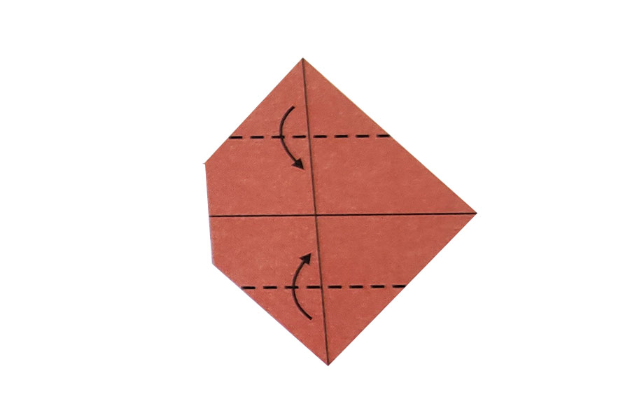 步骤4：沿谷线折叠。