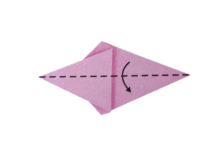 步骤7：沿谷线折叠。