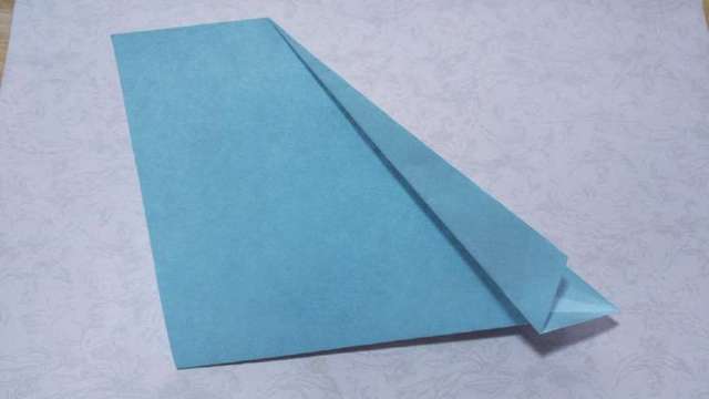 步骤5：正面折好之后，同时反面也是一样的对折方法，2边都对折好的样子如下图。