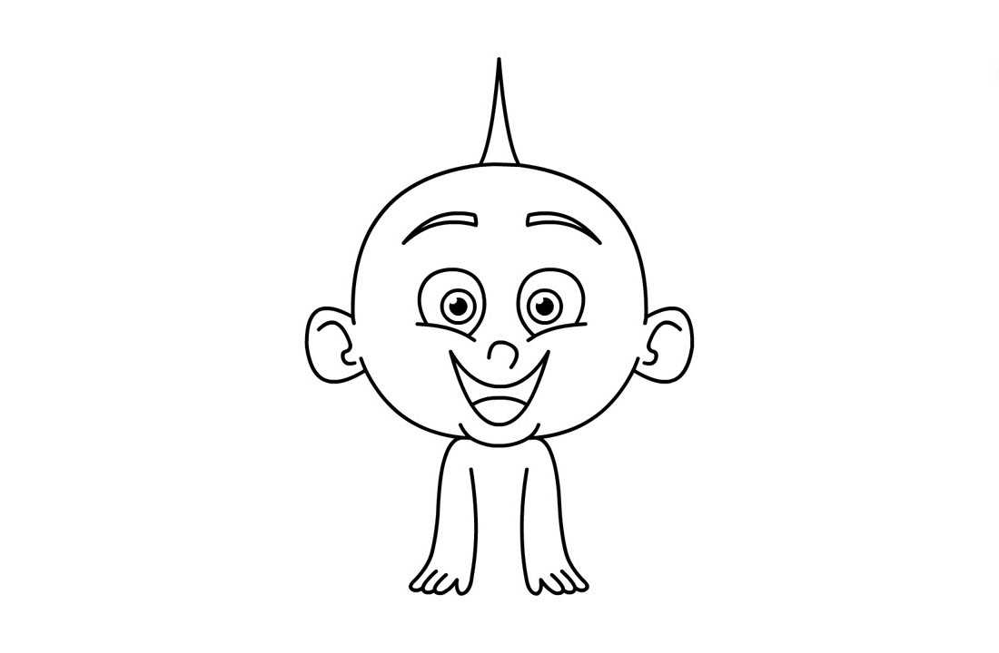 步骤3：接着往下画出它的手。