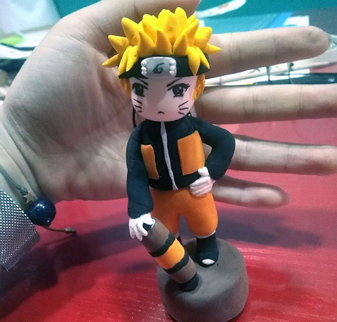 粘土制作火影忍者鸣人人偶