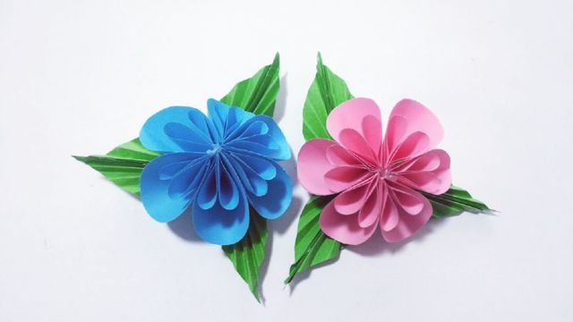 简单漂亮的折纸花教程
