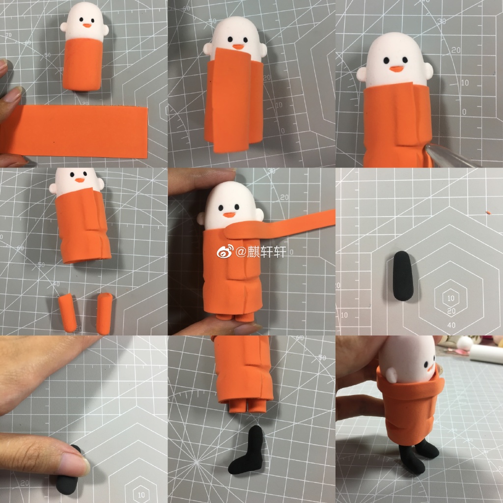 粘土制作消防员人偶步骤图解