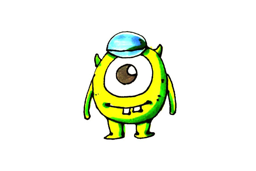 大眼仔简笔画画法步骤