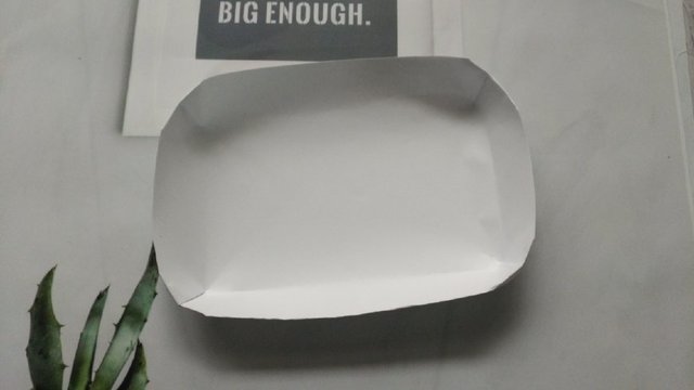 步骤6：同样的折纸方法把其他3个边也折出来，这样一个饺子盘就折好了。