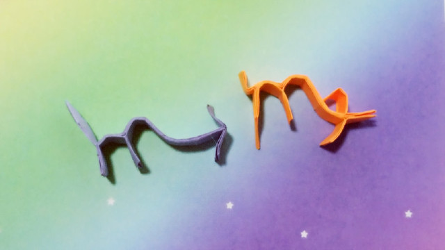 天蝎和处女星座符号折纸