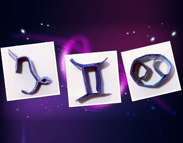 摩羯双子和巨蟹星座符号折纸