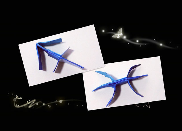 射手和双鱼星座符号折纸