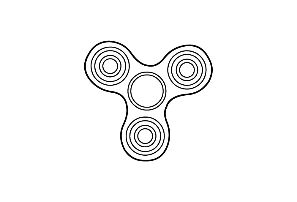 步骤3：圆内画出几个小圆。