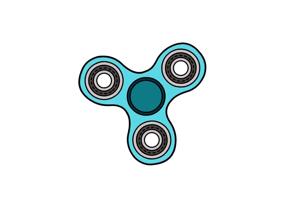 三叶指尖陀螺怎么画