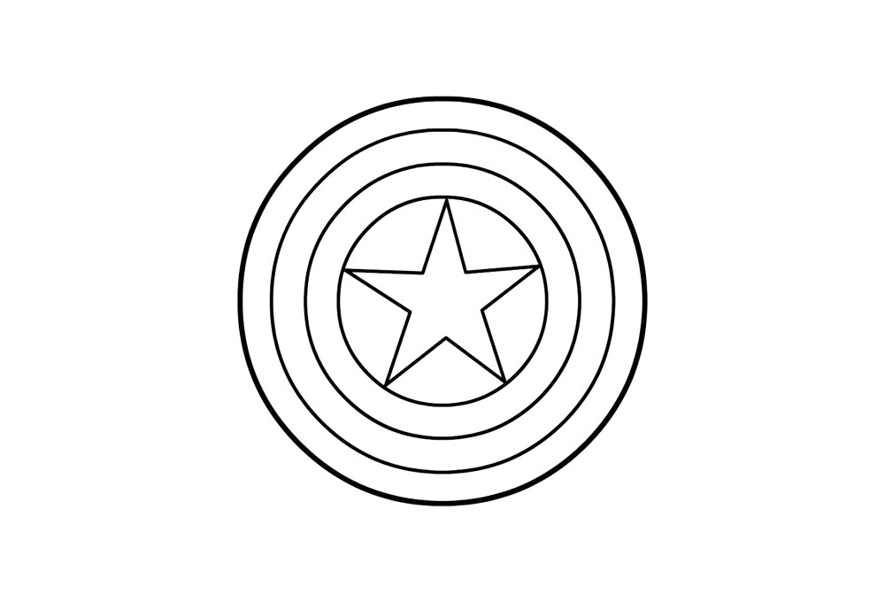 步骤3：在中间画出一个五角星。