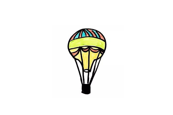 简单的热气球简笔画