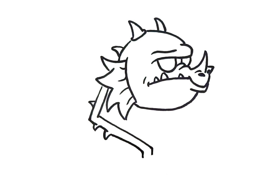 步骤4：接着是它的枝干。