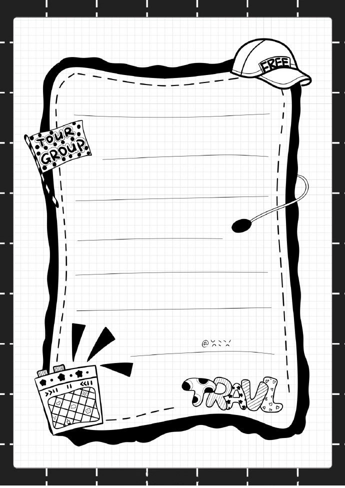 简易绿植手抄报边框素材-图1