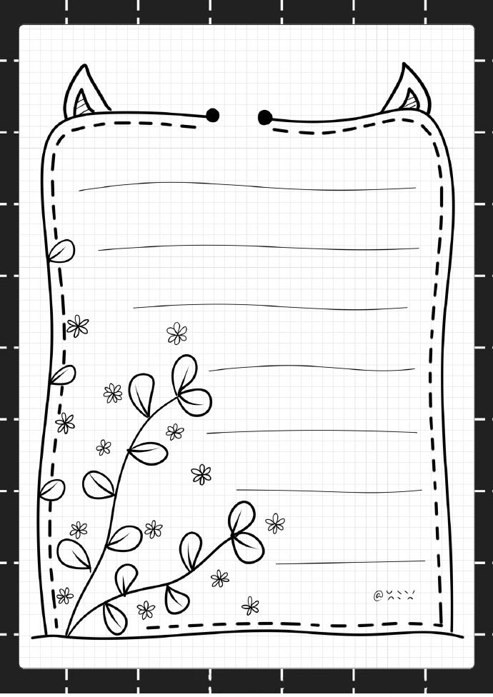 简易绿植手抄报边框素材-图2