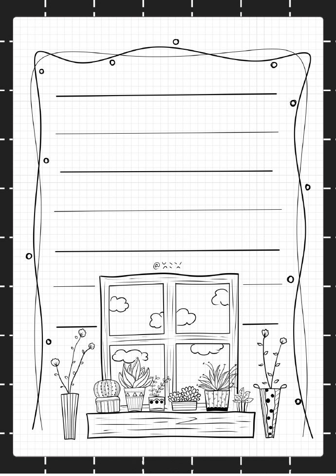 简易绿植手抄报边框素材-图3