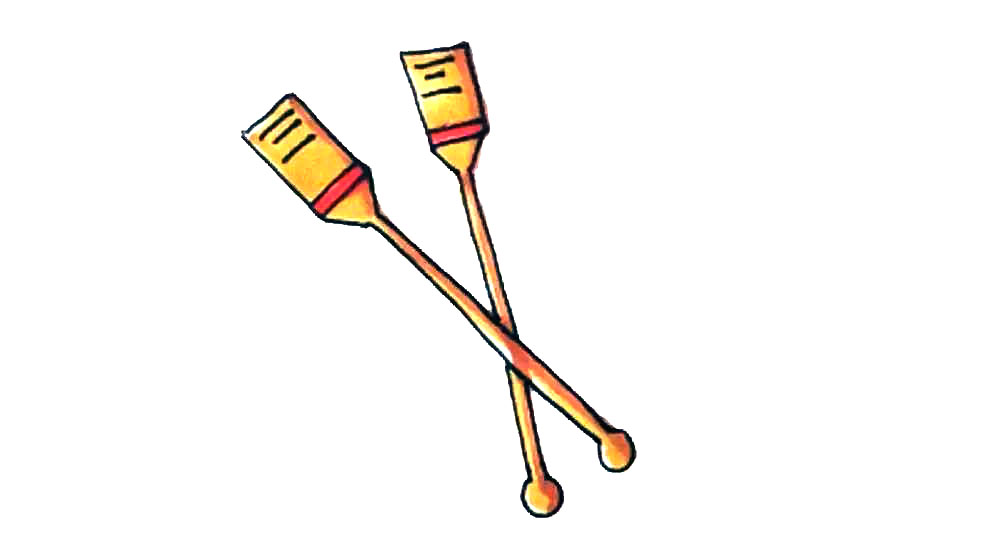 船桨简笔画画法步骤