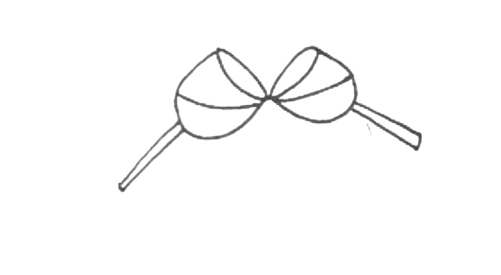 步骤4：下面用双竖线画出长条的形状。