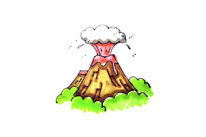 火山爆发图片