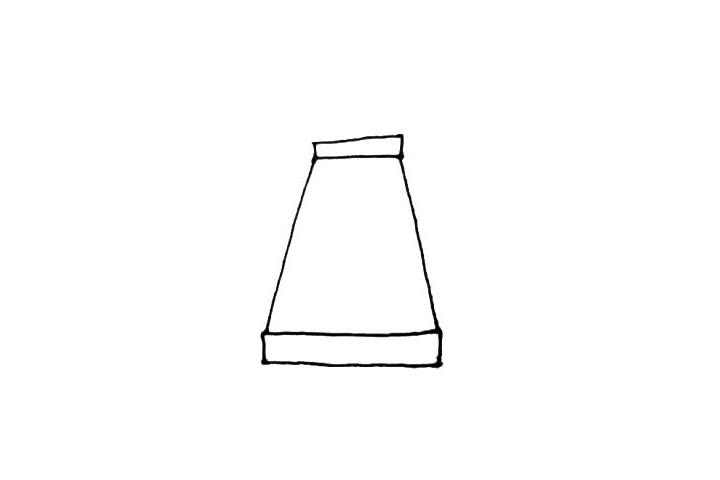 步骤2：上下两个地方，再画上个长方形，为喷水壶增加一点层次。