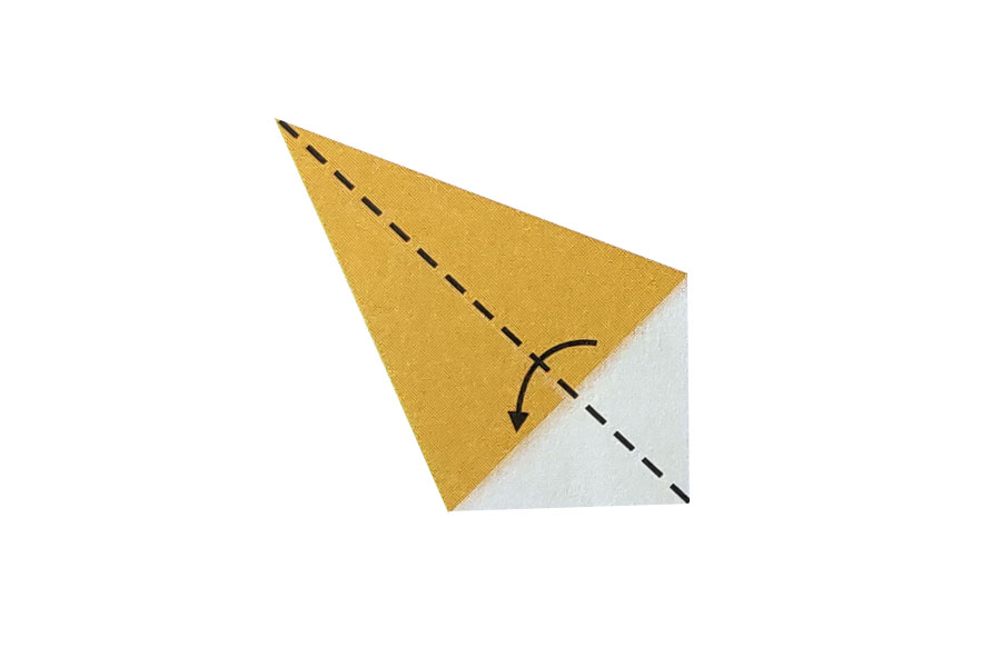 步骤3：沿谷线折叠。