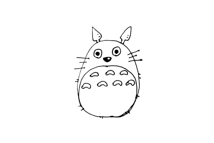 步骤6：在它的身上加上一些小短线作为装饰，让他有种毛茸茸的感觉。