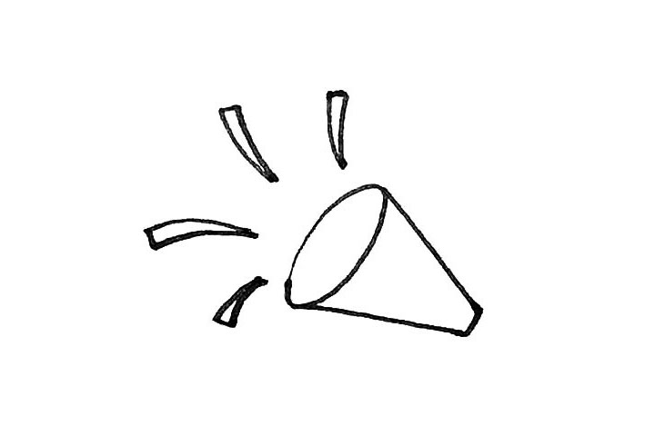 步骤4：连接起来形成一个个弯曲的长条三角形。