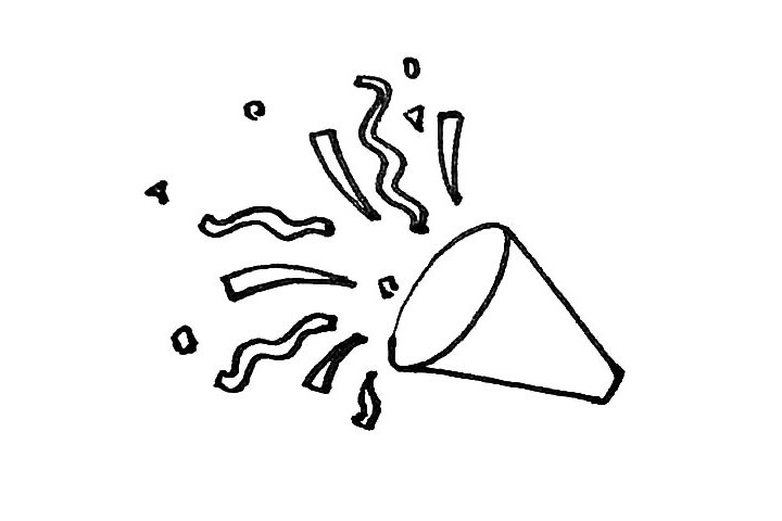 步骤6：然后再加上一些小点或者三角形圆形作为装饰。