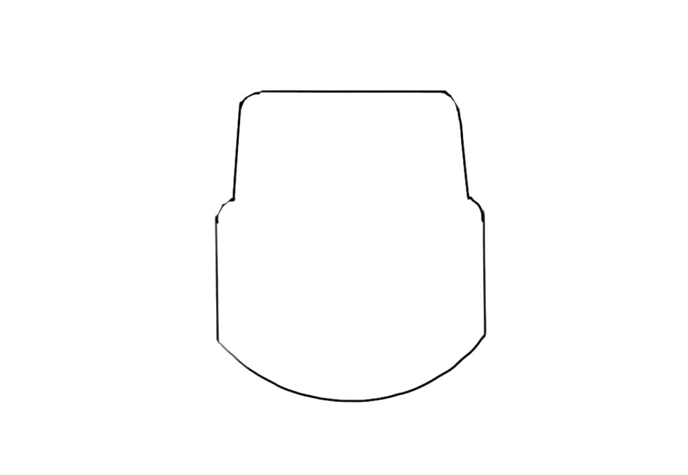 步骤1：首先画出包警长的脸部轮廓。