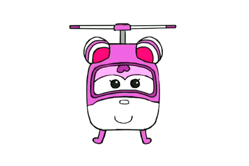 超级飞侠简笔画-小爱怎么画